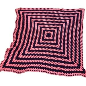 Hand Made Pink and Purple Crochet Tablecloth or Blanket